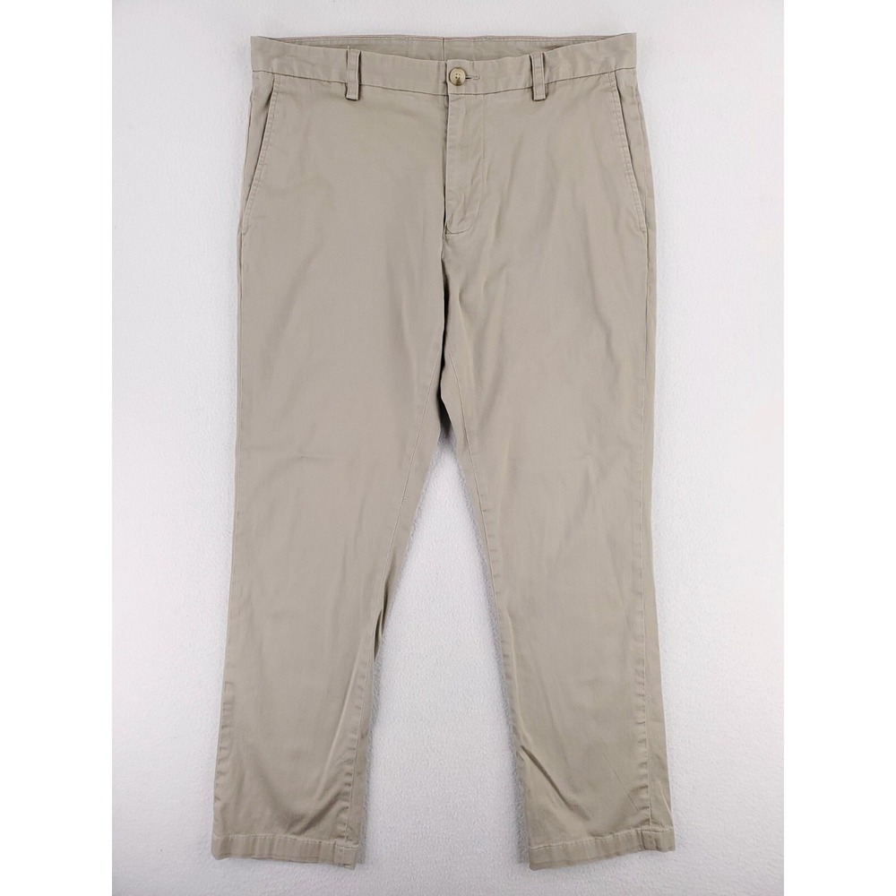 Southern Tide Pants Mens 34x30 Khaki Chino Flat Front Stretch Tailored Fit